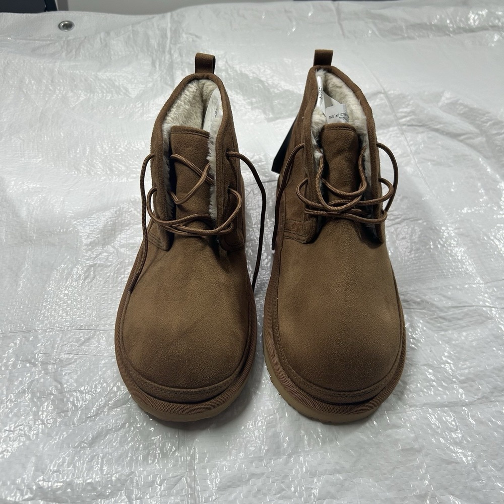 DSG Youth Winter Lodge Lace Faux Fur Lined Boots Chestnut Brown Size 6
